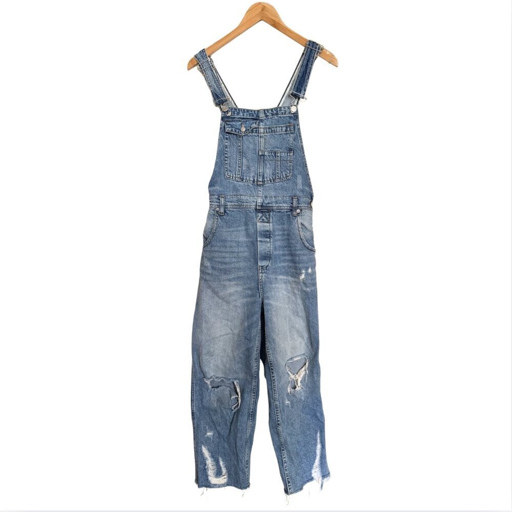 Free People Boyfriend Slouchy Overalls. Size 26 - Picture 3 of 6